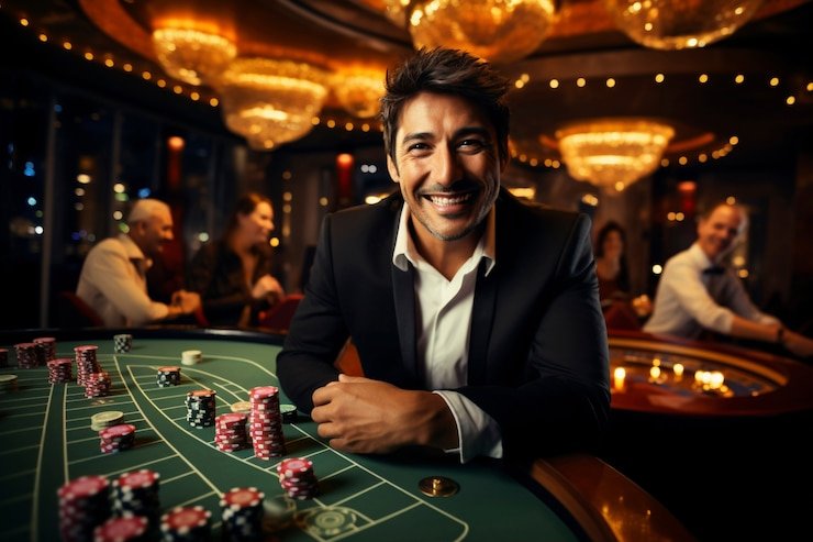 Pengguna menikmati pengalaman live casino melalui perangkat mobile dengan antarmuka intuitif